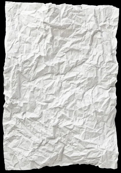 White sheet of paper wrinkled