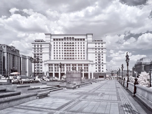 Moscow. Manezhnaya Square. Infrared photo