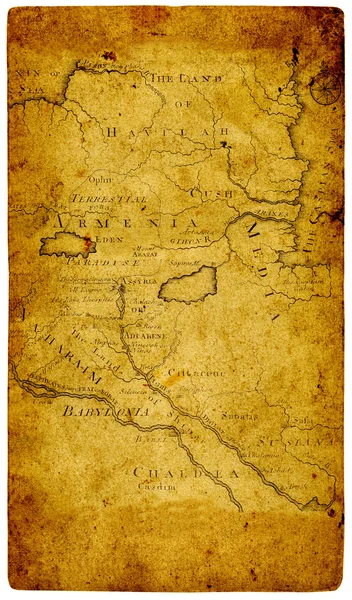 Old paper map.