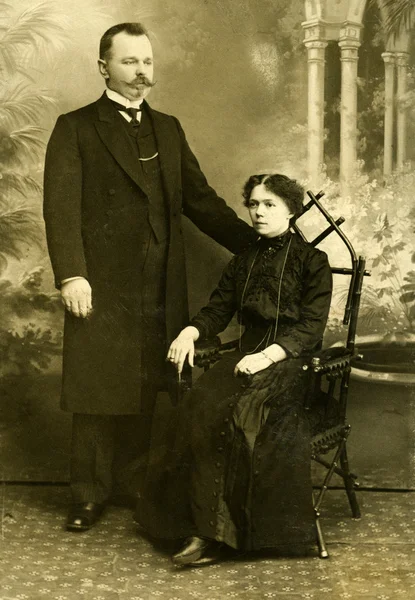 Portrait of a victorian couple