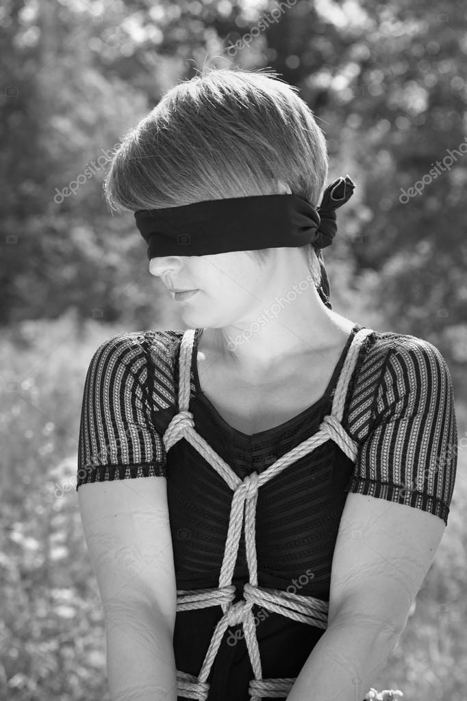 Blindfolded tied fingered stanger fan pictures