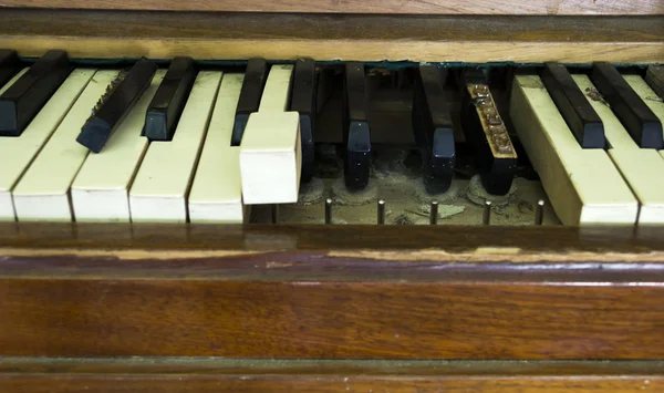 Keys of broken piano