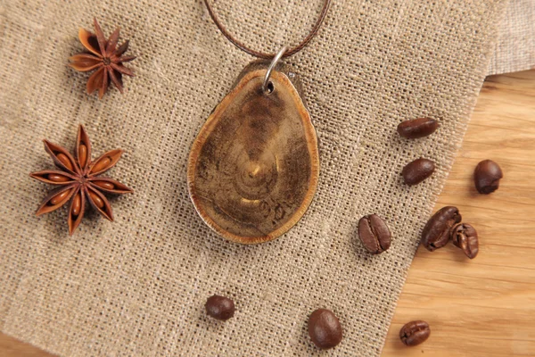 Handmade wooden pendant