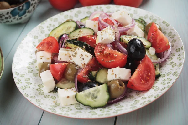 Greek salad with feta cheese