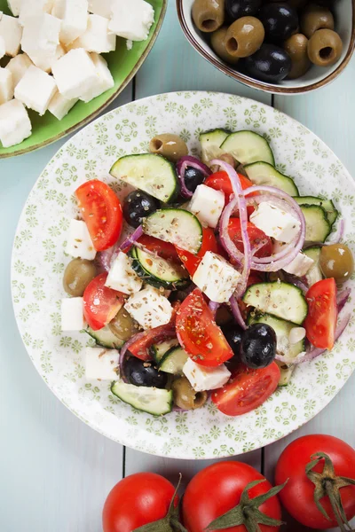 Greek salad with feta cheese