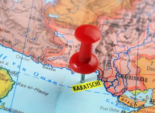 Karachi Pakistan map pin