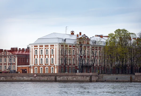 Russia. St. Petersburg. A building of the State University (building of Twelve boards) on Neva Embankment