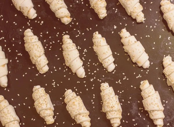 Croissants with sesame