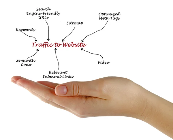 Diagram of  Traffic to Website