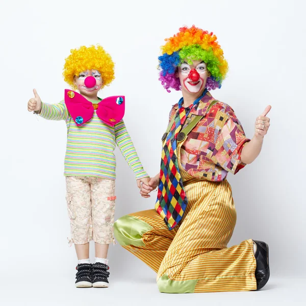 Big and little funny clowns photo