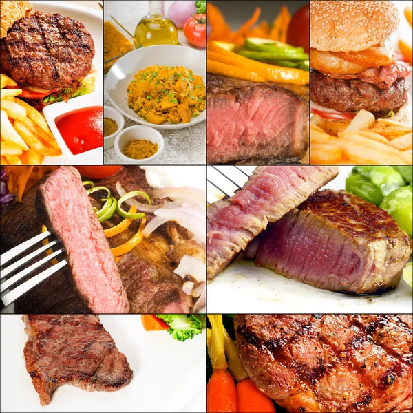 Beef dishes collage