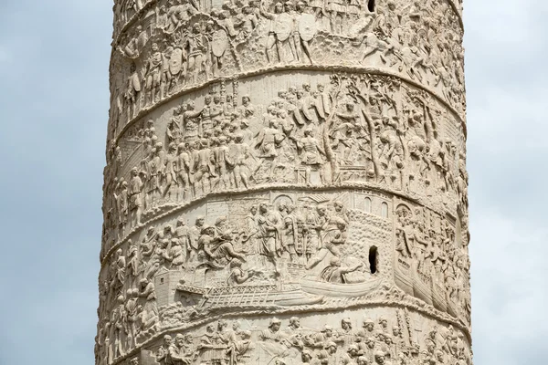 Column of Tajan . Roman triumphal column in Rome, Italy,