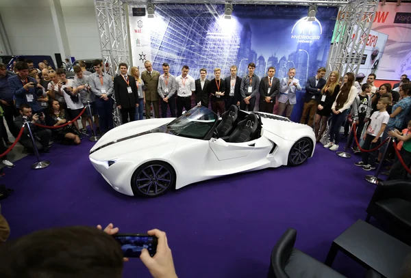3rd edition of MOTO SHOW in Krakow. Poland.Exhibitors present  most interesting aspects of the automotive industry.  The world debut Hydrocar Premiera - the first Polish hydrogen-car