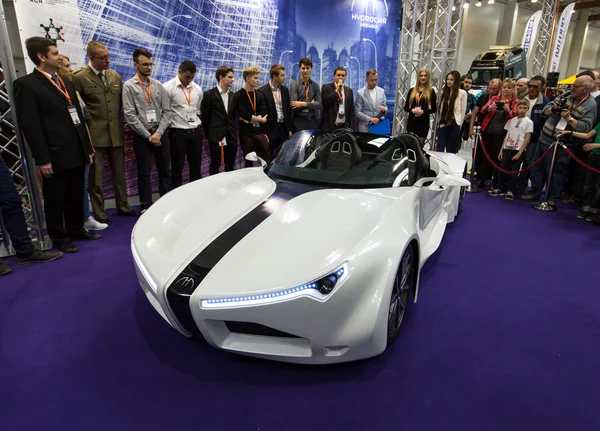 3rd edition of MOTO SHOW in Krakow. Poland.Exhibitors present  most interesting aspects of the automotive industry.  The world debut Hydrocar Premiera - the first Polish hydrogen-car