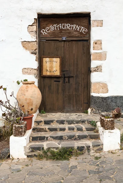 Old brown door in Betancuria village on  Fuerteventura, Canary Islands, Spain