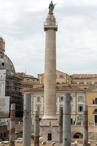 The forum of Trajan in Rome. Italy. Trajan's Forum was the last of the Imperial fora to be constructed in ancient Rome.