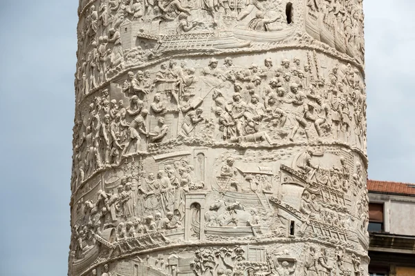 Column of Tajan . Roman triumphal column in Rome, Italy,