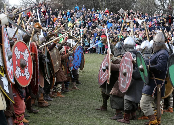 Unidentified participants of Rekawka - Polish tradition, celebrated in Krakow on Tuesday after Easter. Currently has the character of festival historical reconstruction