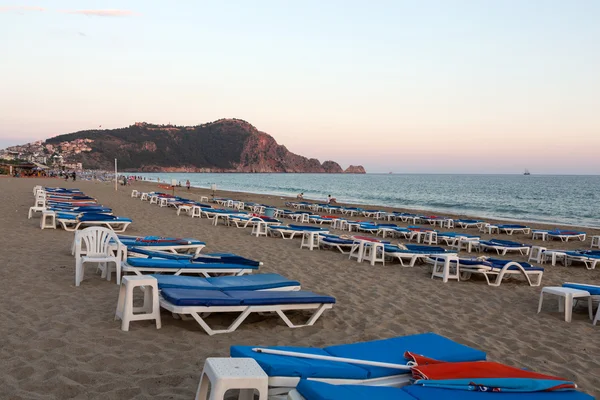 Alanya - Late afternoon on Cleopatra Beach. Alanya is one of most popular seaside resorts in Turkey