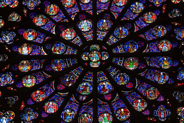 Paris, Notre Dame Cathedral. South transept rose window. UNESCO World Heritage Site. Paris, France