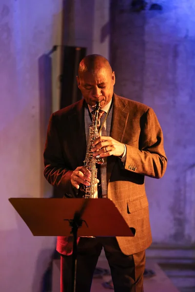 Branford Marsalis, sax, playing live music at The Cracow Jazz All Souls Day Festival in Saint Catherine Church. Cracow.