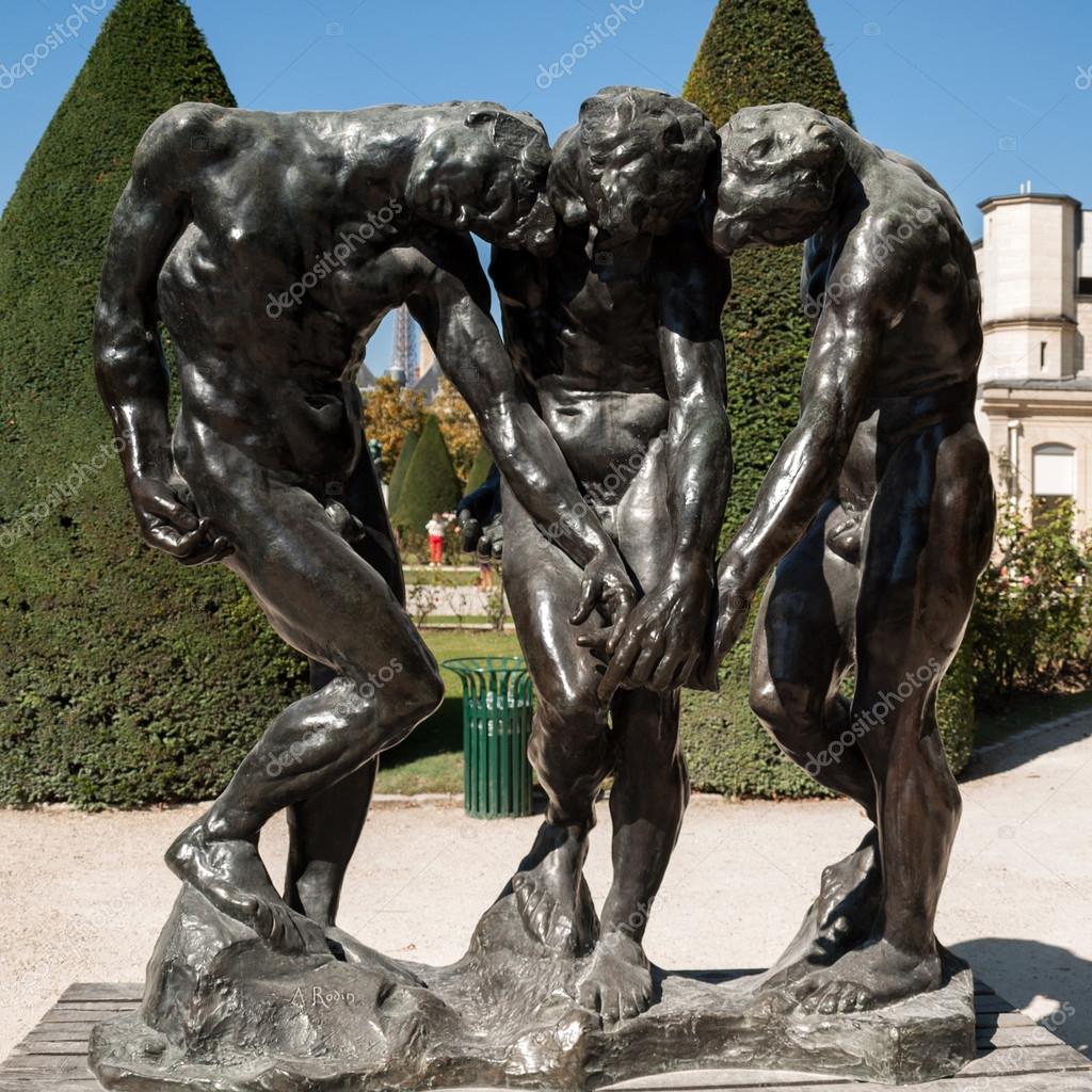 Paris Museum Rodin. Sculpture of the Three Shades inspired with