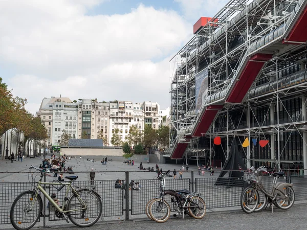 Paris -  Centre Georges Pompidou was designed in style of high-tech architecture. It houses library, National Art Modern museum and IRCAM.