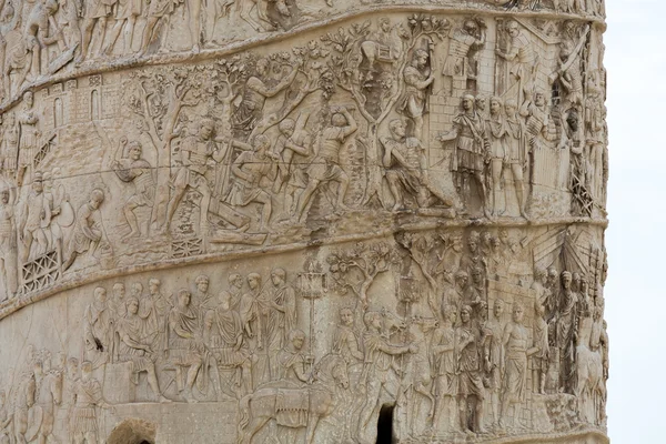 Column of Tajan . Roman triumphal column in Rome, Italy,