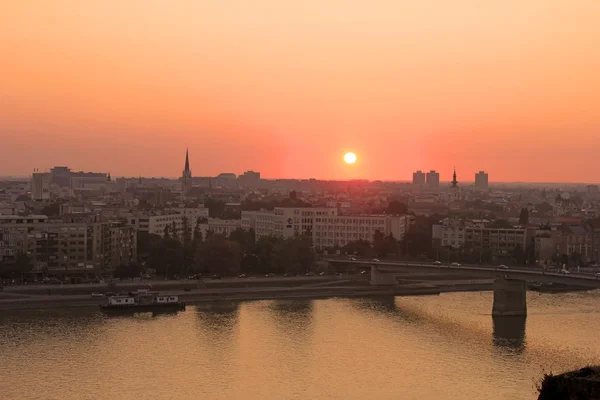 Sunset in Novi Sad, viewed from the Petrovaradin fortress