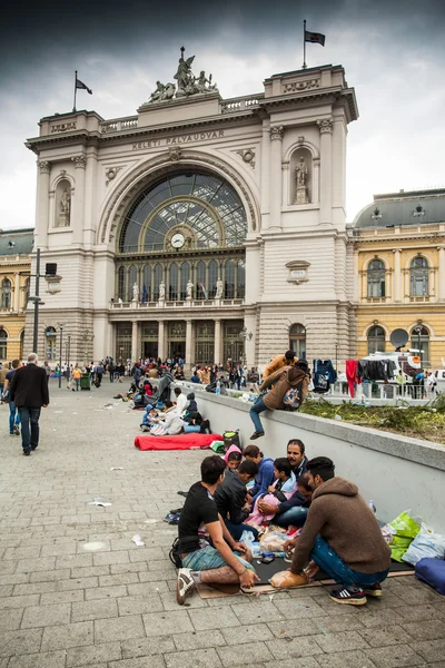 War refugees at the Keleti Railway Station