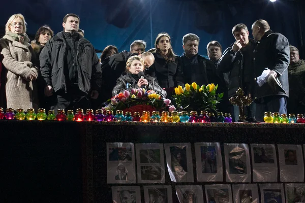 Tymoshenko addresses crowd on Independence Square in Kiev