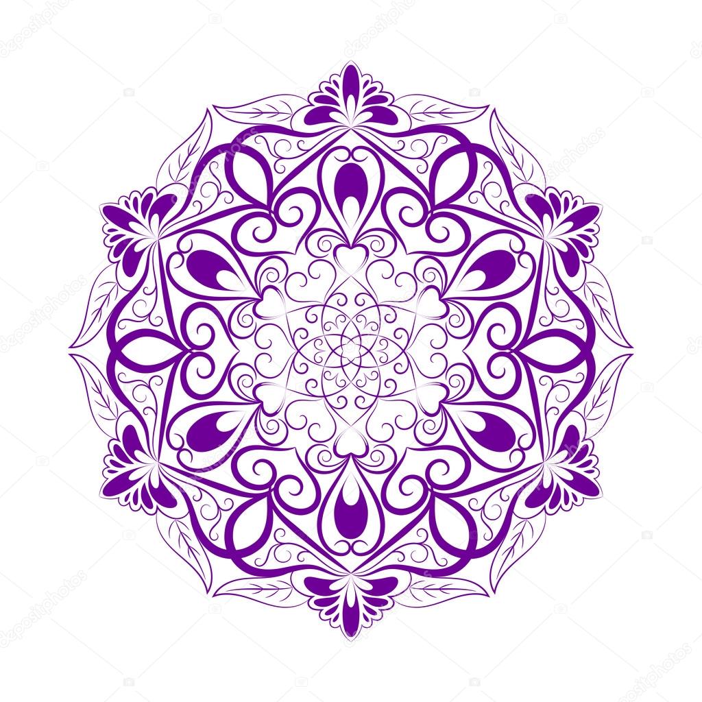 Imagenes De Mandalas Violetas | mandala flor violeta sobre blanco vector de stock Imagenes De Mandalas Violetas | mandala flor violeta sobre blanco vector de stock