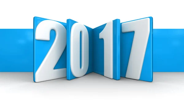 New Year 2017. Image with clipping path.
