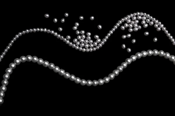 Beautiful pearls on black