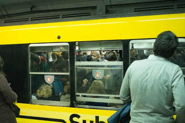 Crowded Buenos Aires Subway