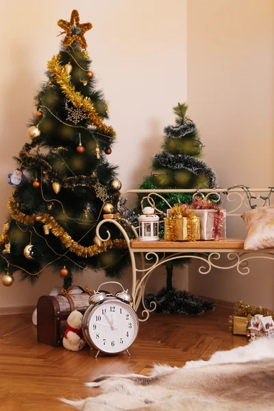 Christmas room golden decoration
