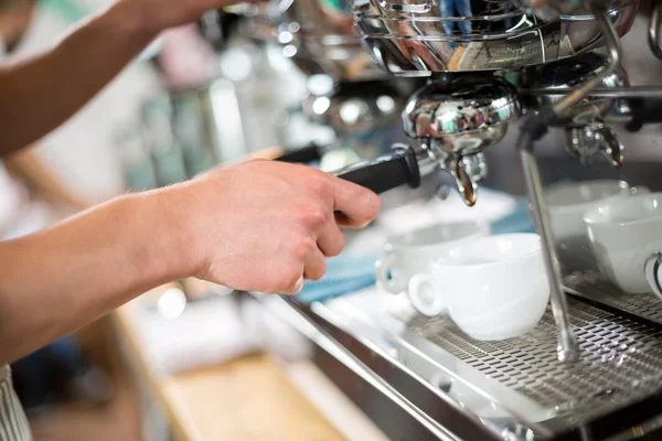 Male bartender in the workplace