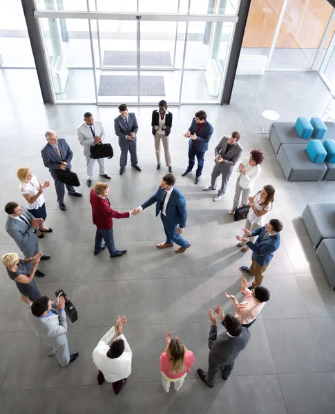 Partners having meeting in company