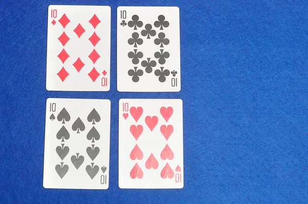 The different suit of the number 10 cards