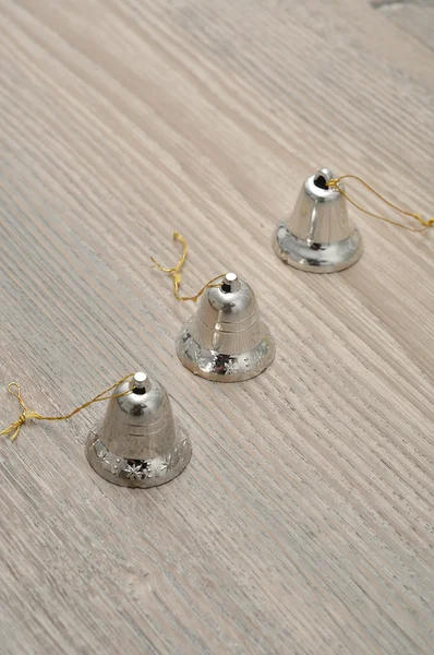 Silver bells to decorate a Christmas tree