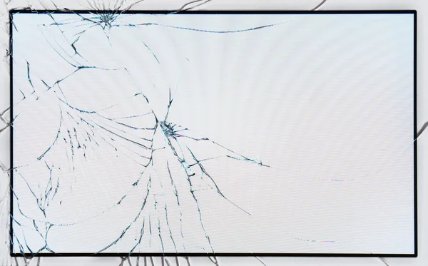 Broken glass on LCD screen