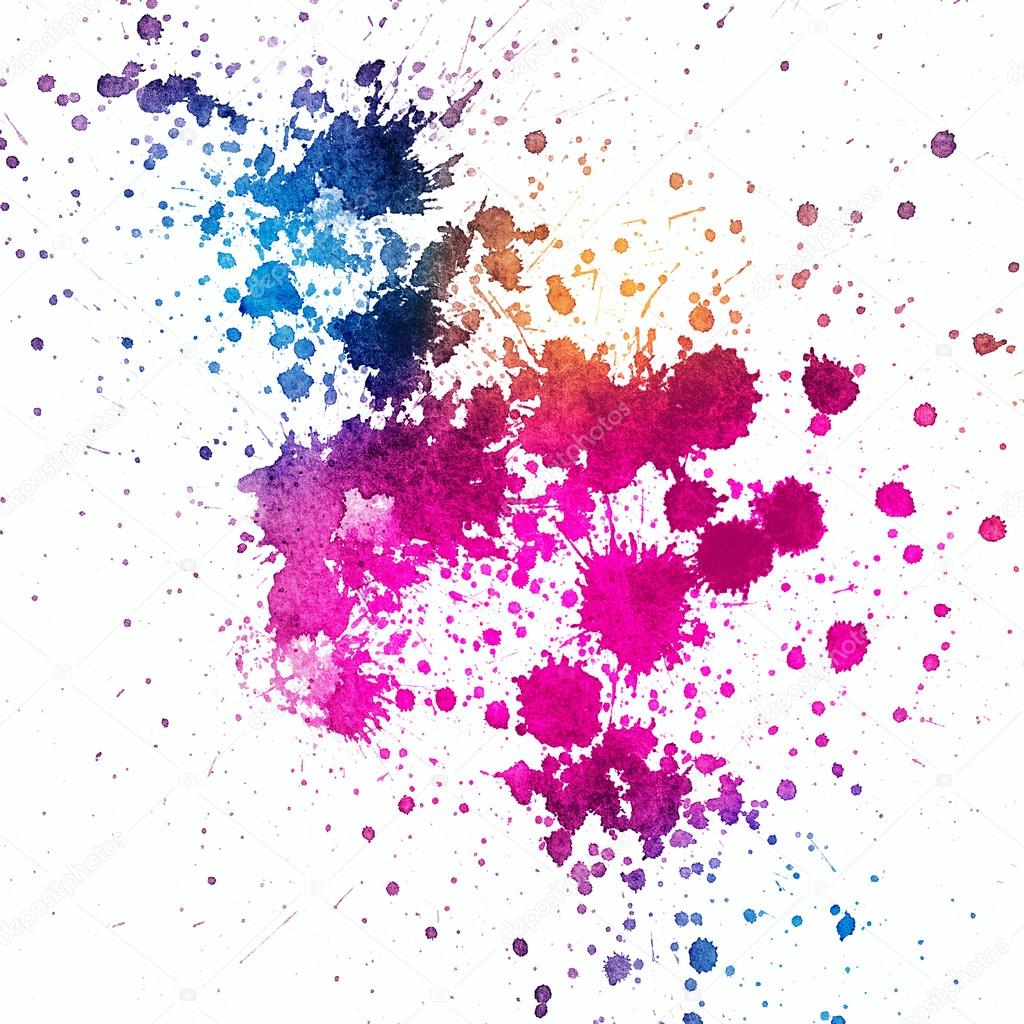 Colorful paint splatter on white background — Stock Photo © oriontrail