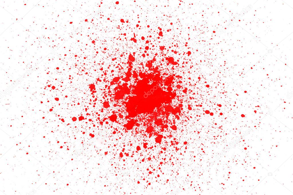 Blood splatter on white background — Stock Photo © oriontrail #61049799