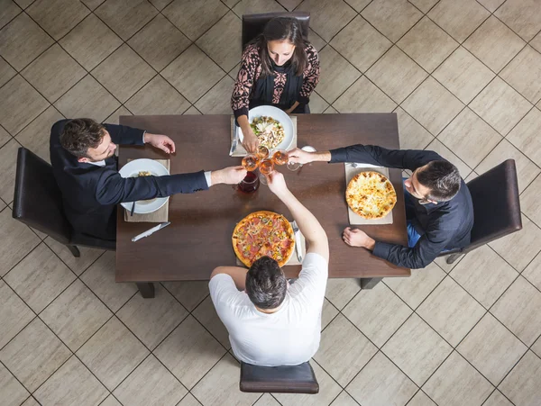 Friends at a table in a restaurant