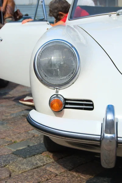 White retro muscle car