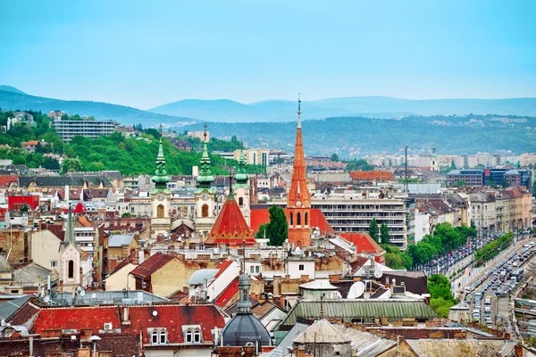 View of the side river Danube and the part of city Budapest- Bud