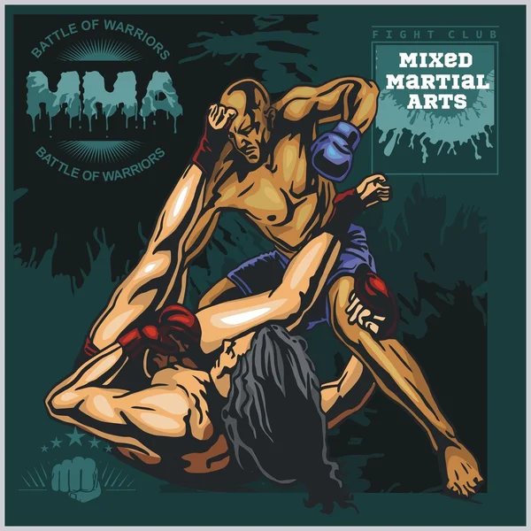 MMA Labels -  Vector Mixed Martial Arts Design.