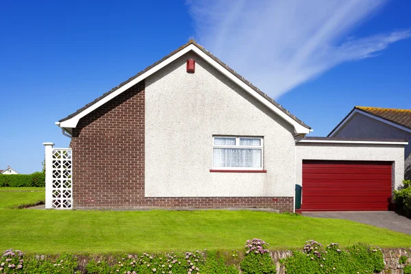 English house with garage