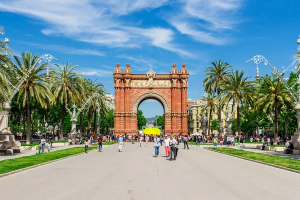 Triumph Arch of Barcelona in a summer day in Barcelona