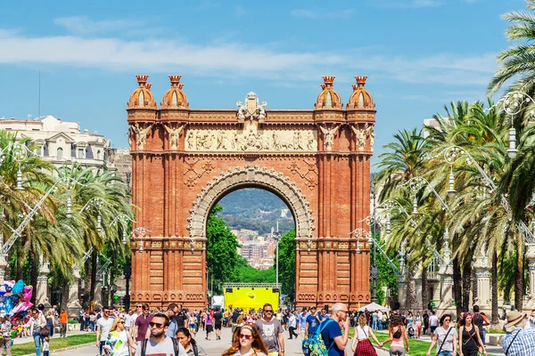 Triumph Arch of Barcelona in a summer day in Barcelona